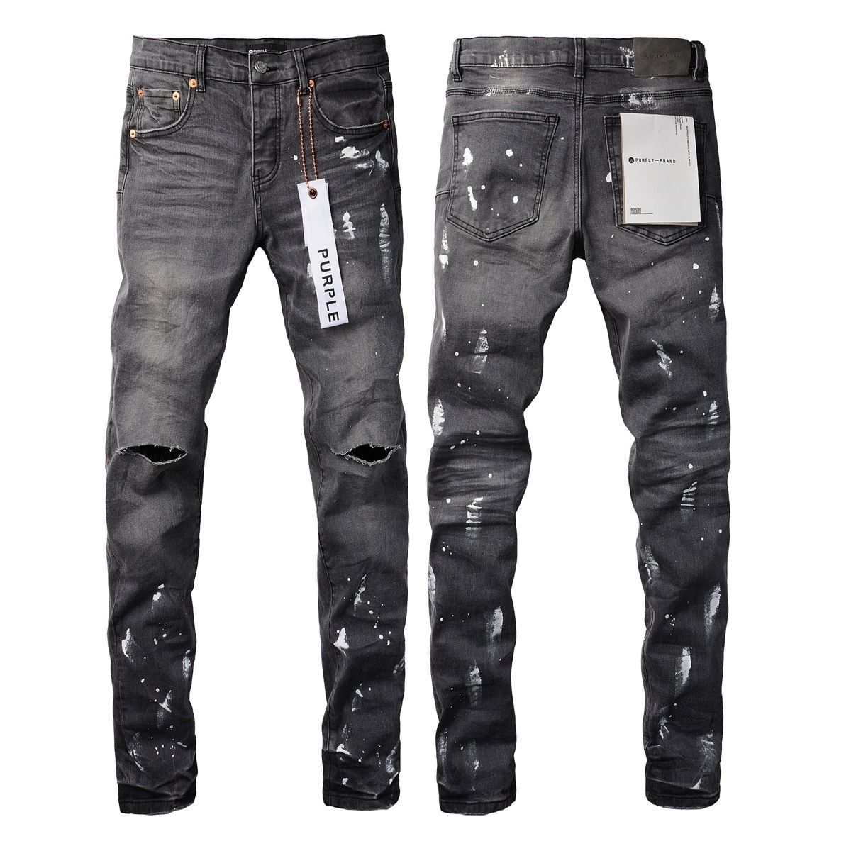 Jeans Slim Rotos Efecto Desgastado Hiphop