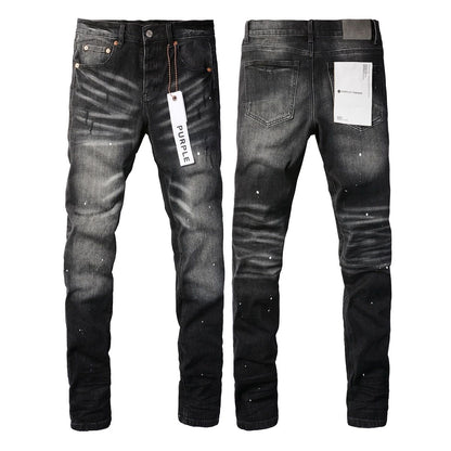 Jeans Slim Rotos Efecto Desgastado Hiphop