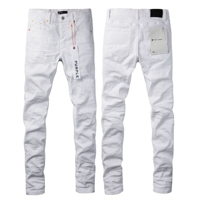 Jeans Slim Rotos Efecto Desgastado Hiphop