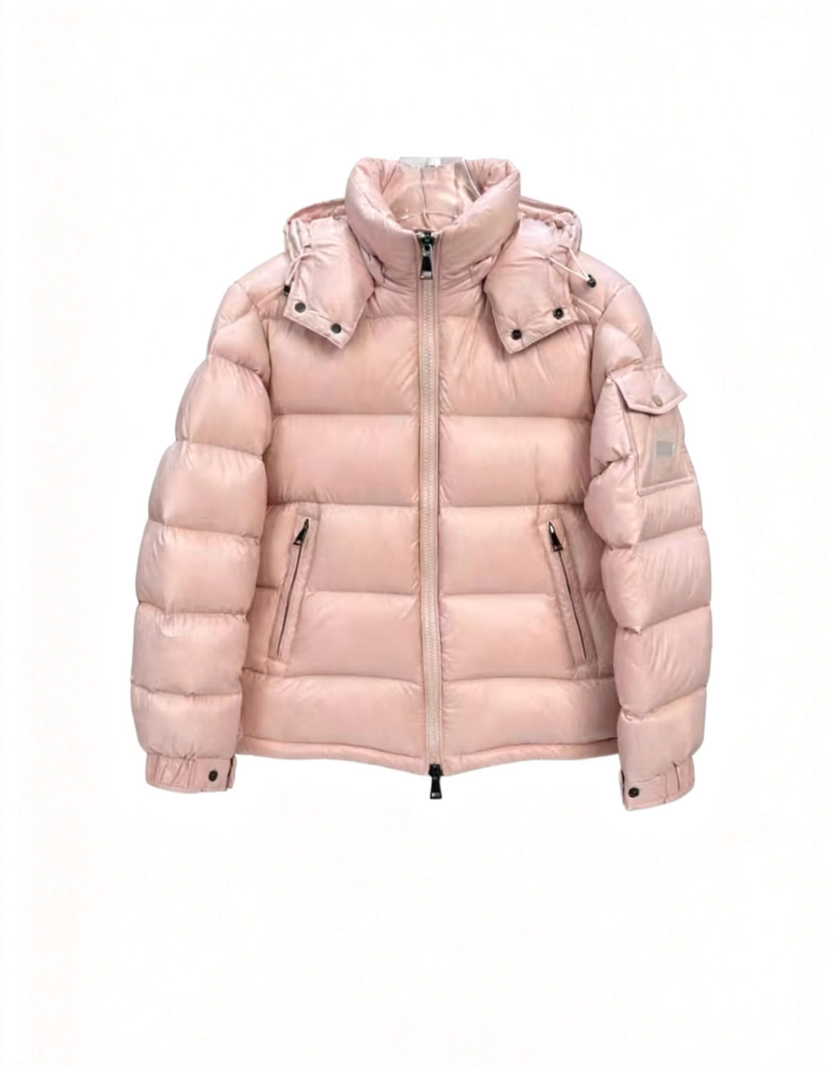 Chaqueta de Plumas Brillante con Capucha