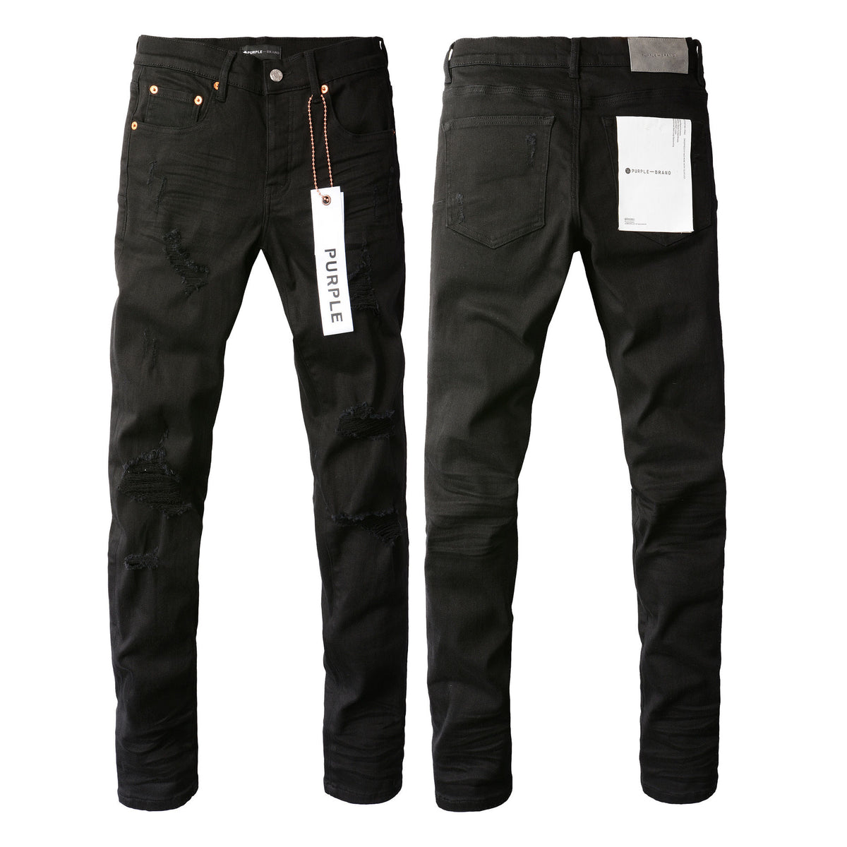 Jeans Slim Rotos Efecto Desgastado Hiphop