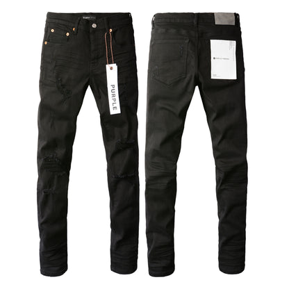 Jeans Slim Rotos Efecto Desgastado Hiphop