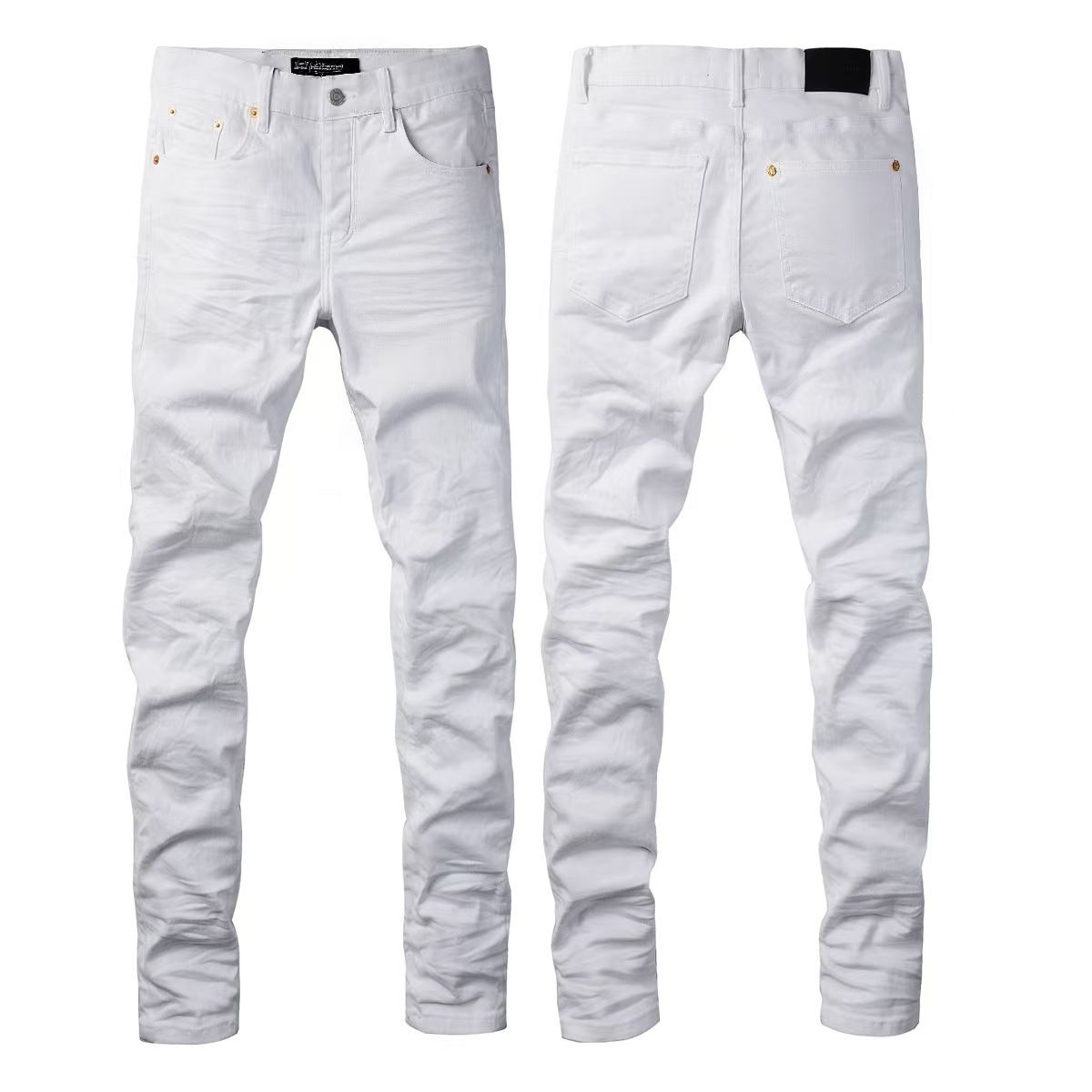 Jeans Slim Rotos Efecto Desgastado Hiphop