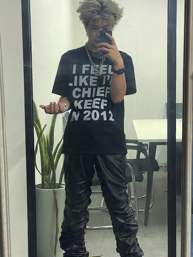 Distressed Slogan Heavyweight Vintage T-Shirt
