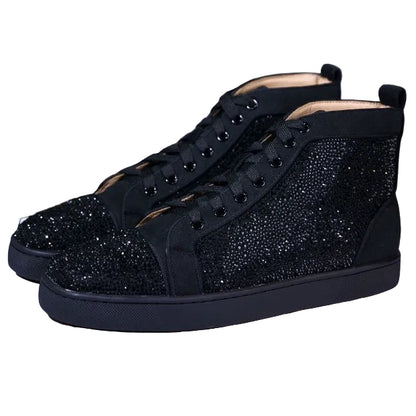 Zapatillas Altas Hombre Cuero Estrás