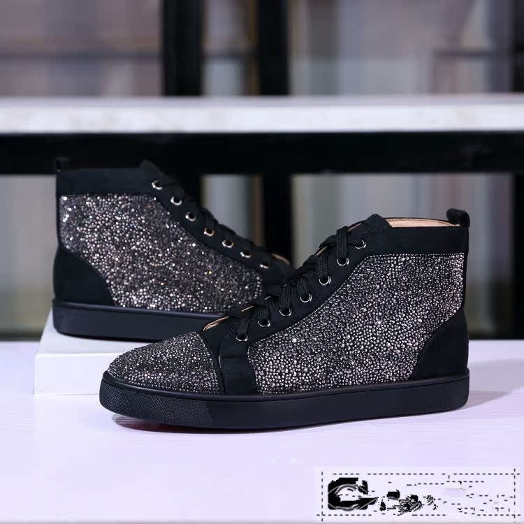 Zapatillas Altas Hombre Cuero Estrás