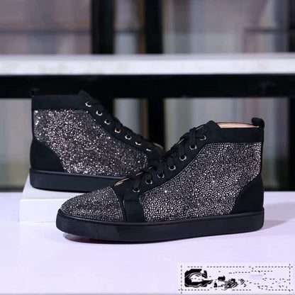Zapatillas Altas Hombre Cuero Estrás