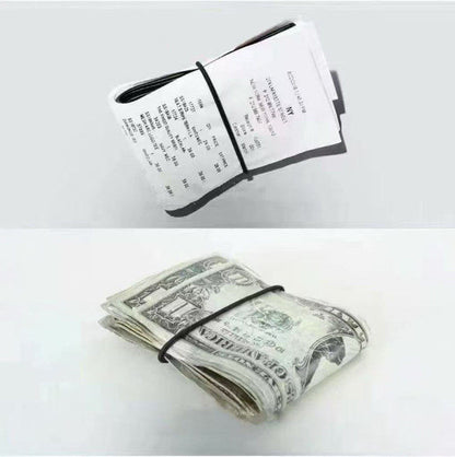 Cartera De Piel Con Diseño De Factura