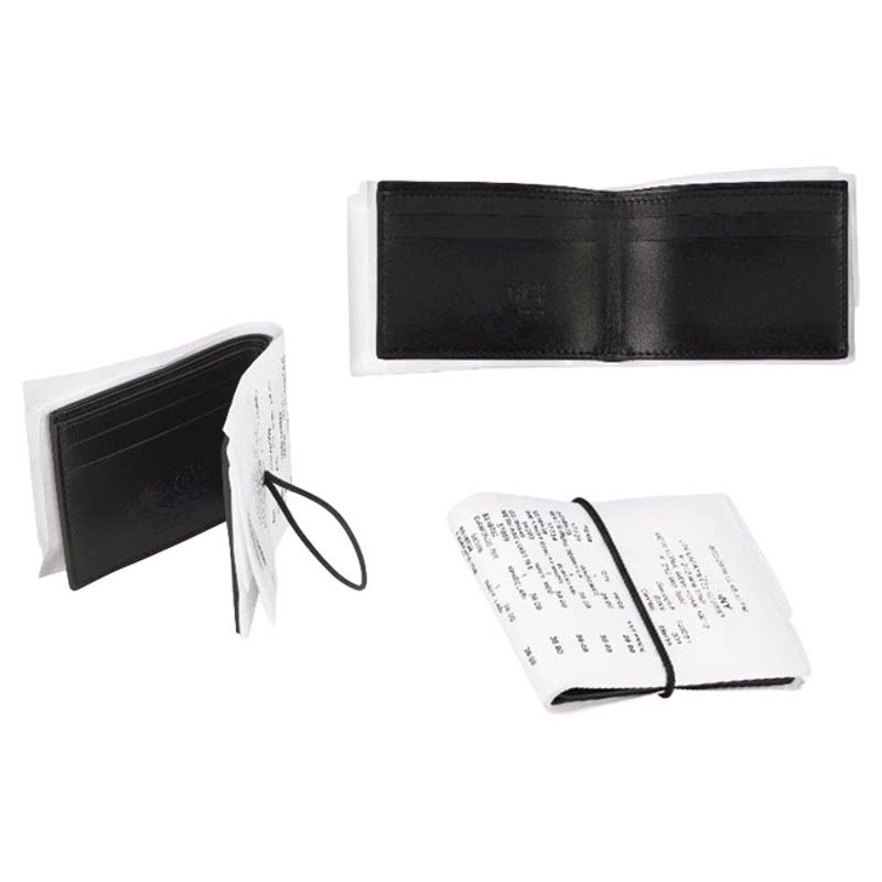 Cartera De Piel Con Diseño De Factura