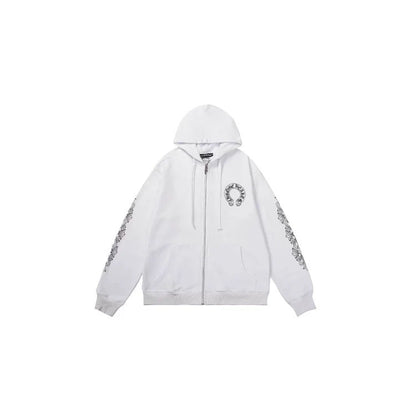 Crowe Chaqueta Con Capucha Con Cremallera Sencilla Clásica De Sudadera De Algodón Para Hombre