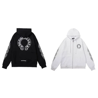 Crowe Chaqueta Con Capucha Con Cremallera Sencilla Clásica De Sudadera De Algodón Para Hombre