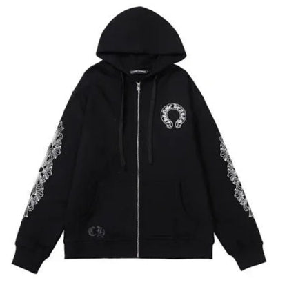 Crowe Chaqueta Con Capucha Con Cremallera Sencilla Clásica De Sudadera De Algodón Para Hombre