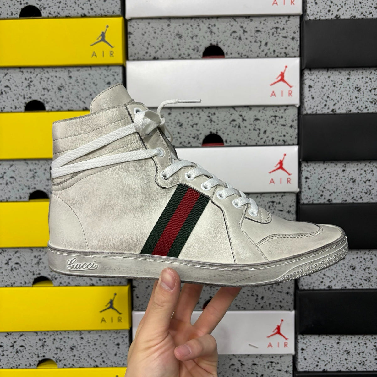 Gucci Stretch High-Top Sneaker