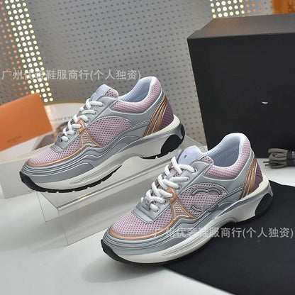 Low Top Silver Dad Sneakers