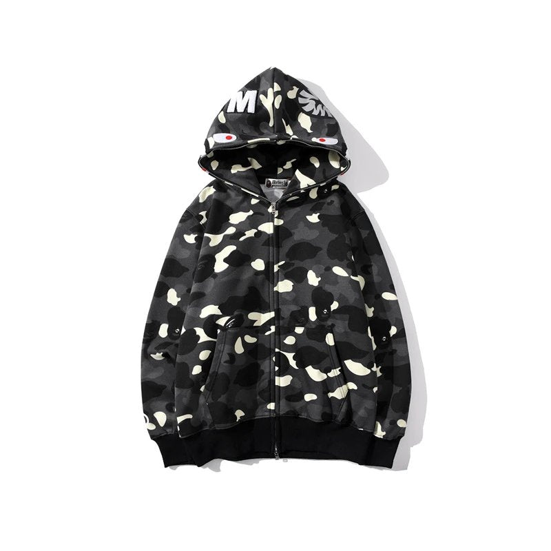 Shark Camo Full Zip Hoodie
