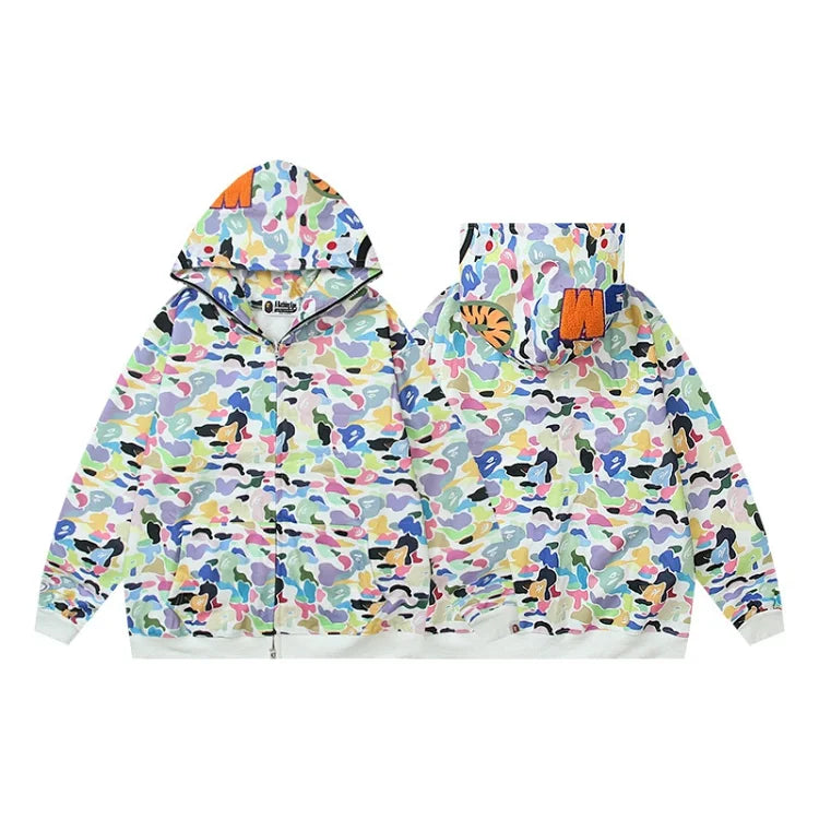 Shark Camo Full Zip Hoodie