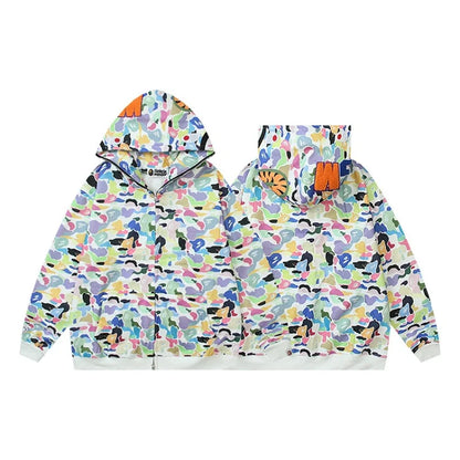 Shark Camo Full Zip Hoodie