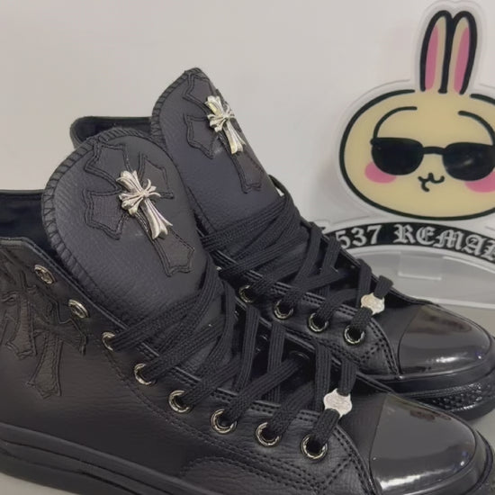Chrome Hearts Converse Remake Custom Leather Sneakers