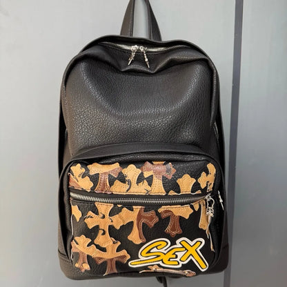 Chrome Hearts Cross Leather Backpack