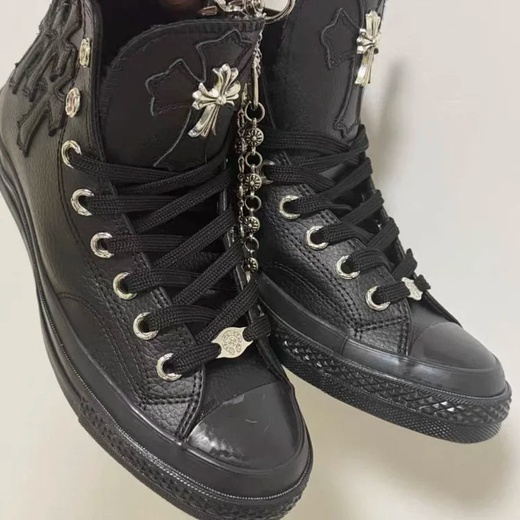 Chrome Hearts Converse Remake Custom Leather Sneakers