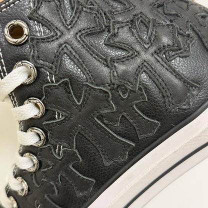 Converse Chrome Leather Black Crosses